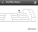 Kickflip stairs by XTComics